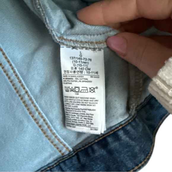 GAP Girls Icon Denim Jacket size Large - Picture 5 of 6
